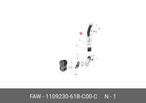 Воздухозаборник FAW J6,4180,4250 в сборе OE 110923061BC00C FAW