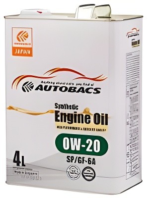 Масло моторное AUTOBACS ENGINE OIL 0W-20 SP GF-6 4л A00032424 A00032424 AUTOBACS