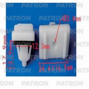 Клипса HYUNDAI ix35 (10-) молдинга двери PATRON P371307 PATRON