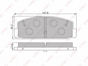 Колодки тормозные задние подходит для MAZDA 323 01-04/626 2.0 97-02/Premacy 99 B BD-5104 LYNXAUTO