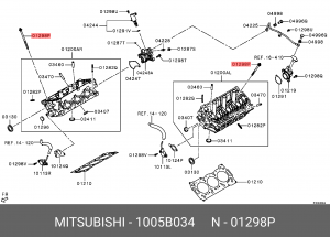 БОЛТ ГОЛОВКИ БЛОКА 1005B034 1005B034 MITSUBISHI