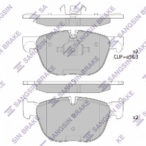 Колодки тормозные дисковые BMW X5 E70 3.0 07 SP2172 SP2172 SANGSIN