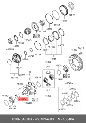 Сальник 45840-3A600 458403A600 HYUNDAI KIA