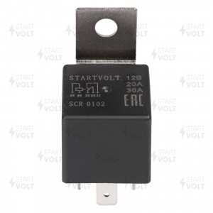 Реле автомобильное 5 конт. 12V 20,30A (с кронштейном) SCR0102 SCR 0102 START VOLT
