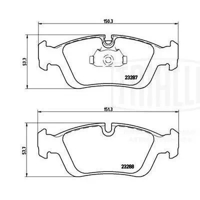 Колодки торм. BMW 3 (E46) (98-) диск. перед. (PF 4176) PF4176 TRIALLI