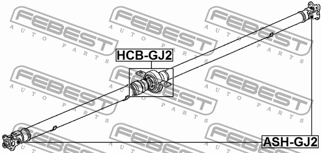 опора карданного вала подвесная!\ Honda Airwave HCB-GJ2 FEBEST