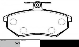 колодки дисковые передние!\ VW Golf 1.6-1.9TD 91-97/Passat 2.2GT 80-88/2.0 <96 GK1240 CTR