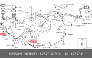 Клипса 17573-CC20A 17573-CC20A NISSAN