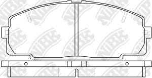 Колодки тормозные TOYOTA Hiace (06-) передние (4шт.) NIBK PN1237 NIBK