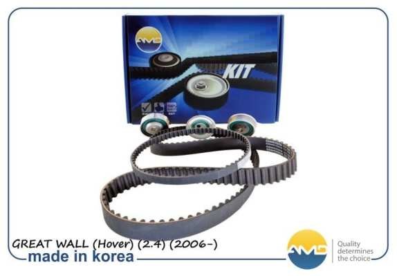 Комплект ГРМ (ремень ГРМ+ремень баланс.+три ролика) GREAT WALL Hover, 2.4, 2006- AMD.KITBR34 AMD
