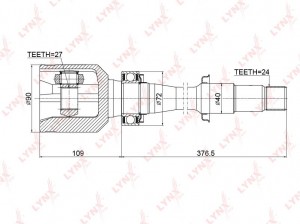 ШРУС внутренний! справа\ Toyota Camry CI-3722 LYNXAUTO