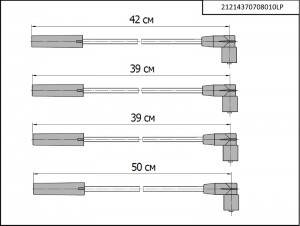 Провода высоковольтные для а/м ВАЗ 21214 (инж.) (LPG) "Cargen" (силикон) 21214370708010LP CARGEN