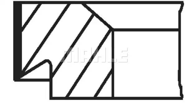 Кольца поршневые MB OM354-366 d97.5 STD 2.42-2.5-4 на 1 цил 00280V0 MAHLE KNECHT