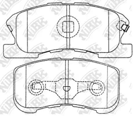 Колодки тормозные TOYOTA Duet (01-05) передние (4шт.) NIBK PN6427 NIBK