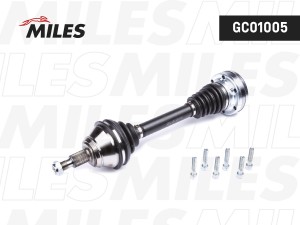 Привод в сборе левый AUDI A3/SKODA OCTAVIA/VW GOLF/BORA 1.9TD-2.8 98- (GKN 30435 GC01005 MILES
