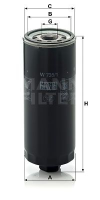 AUDI 100 C4 / A6 C4/C5 / V8 3.6-4.2 W 735-1 MANN FILTER