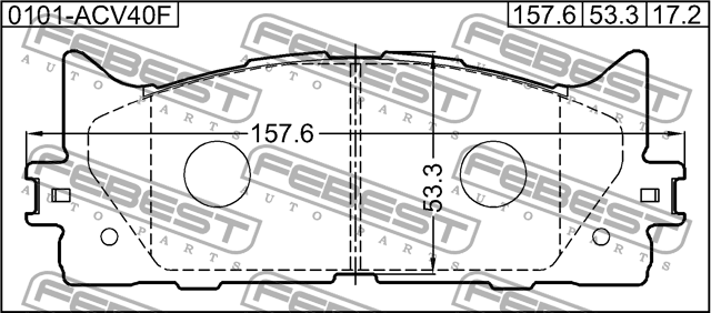 Колодки тормозные передние комплект 0101-ACV40F FEBEST