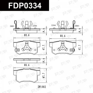 FDP0334 колодки дисковые задние!\ Honda CR-V/FR-V 1.7i/1.8i/2.0i/2.2CTDi 02> FDP0334 FAP
