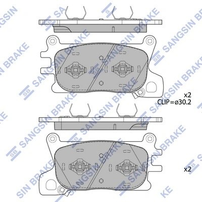Колодки передние HYUNDAI GENESIS GV80 (JX) (4P) SP4468 SP4468 SANGSIN