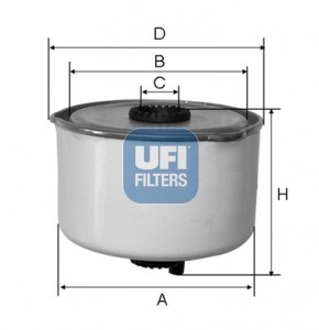 Фильтр топливный дизельный LAND ROVER DISCOVERY III/IV 2.7/3.0TD, RANGE ROVER II 24.454.00 UFI