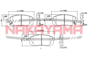 Колодки тормозные дисковые передние KIA CARENS 2.0CVVTI/CRDI 06- HP8362NY HP8362NY NAKAYAMA