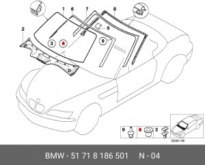 наконечник !D=9MM \BMW 3' E46, 5' E39, 7' E38, Phantom RR1, Series II, X5 E53, E 51 71 8 186 501 BMW