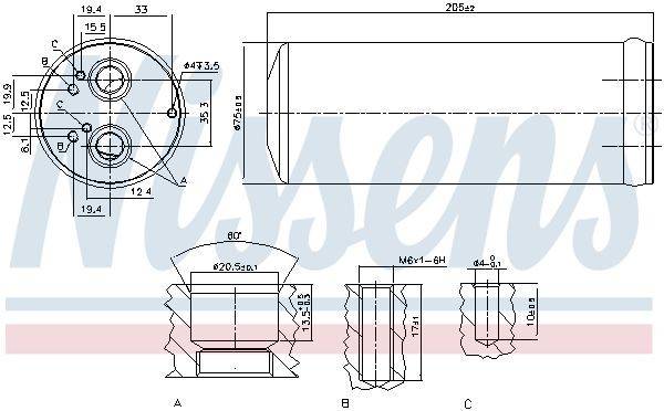 AID210=GR931377=8FT 351 197-771 [8E0820193E] !осушитель конд.\ Audi A4 all 03> 95352 NISSENS