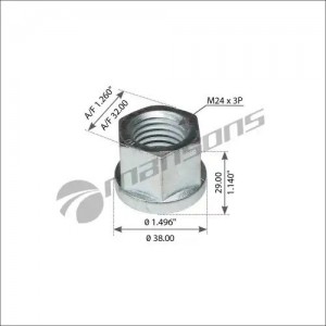 Гайка рессоры [D38H29M24x3P A/F32]  10шт 900.792 MANSONS