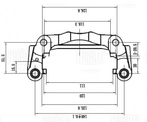 Скоба суппорта для а/м Ford Transit (06-) зад. прав.  зад прав TRIALLI CF185166 TRIALLI