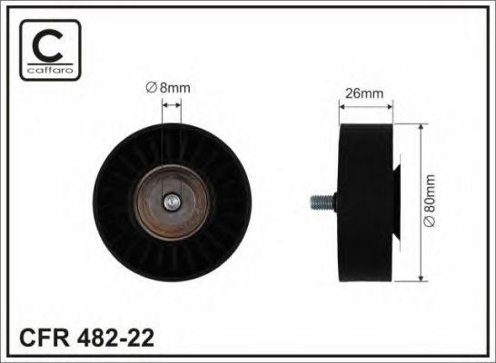 482-22 РОЛИК П/КЛИН. РЕМНЯ BMW X5(E70), X6(E71) 07- 482-22 CAFFARO