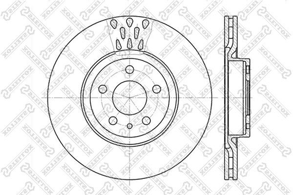 диск тормозной передний!\ Alfa Romeo 156/164 2.0-3.2 97> 6020-9925V-SX STELLOX
