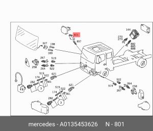 корпус штекерного гнезда!\ МВ A0135453626 MERCEDES BENZ