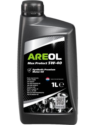 AREOL Max Protect 5W-40 (1L) масло моторное! синт ACEA A3/B4, API SN/CF, VW 502. 5W40AR011 AREOL