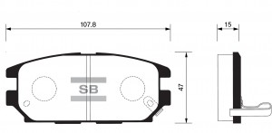 Колодки тормозные MITSUBISHI Eclipse (94-99) задние (4шт.) SANGSIN SP1069 SANGSIN