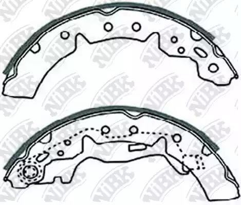 Колодки тормозные TOYOTA Corolla (97-) задние барабанные (4шт.) NIBK FN2354 NIBK