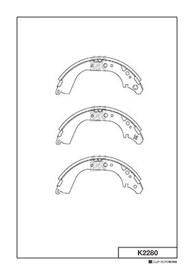 Колодки торм. барабанные Toyota Land Cruiser J7 all 88-93,J8 90-97 K2280 K2280 MK KASHIYAMA