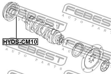 Шкив коленвала KIA SORENTO 2014- HYDS-CM10 HYDS-CM10 FEBEST