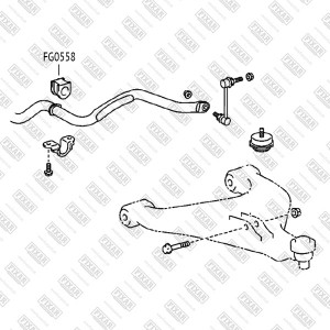 втулка стабилизатора переднего!\ Toyota Fortuner/Hilux/Innova 04> FG0558 FIXAR