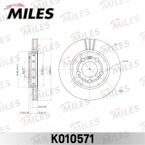 Диск тормозной задний D256мм. AUDI A3/TT/SCODA OCTAVIA/VW BORA/GOLF IV/V (TRW DF K010571 MILES