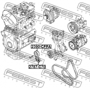 Натяжитель ремня AUDI A4 QUATTRO 2012-2016 2390-CFPA 2390-CFPA FEBEST