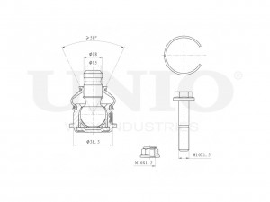 Опора шаровая передняя нижняя SSP-20012 UNIO