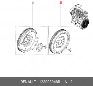RENAULT SCENIC (2009>) 2х массовый 123003948R RENAULT