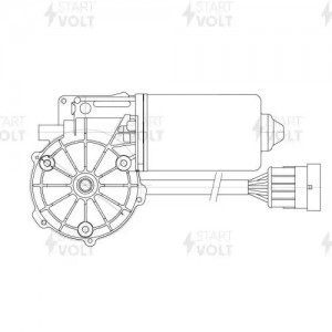 Моторедуктор стеклооч. для а/м Sitrak C7H/Howo T5G (14-) (VWF 1120) VWF 1120 START VOLT