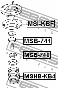Проставка пружины верхняя MITSUBISHI PAJERO/MONTERO SPORT 2008- MSI-KBF MSI-KBF FEBEST