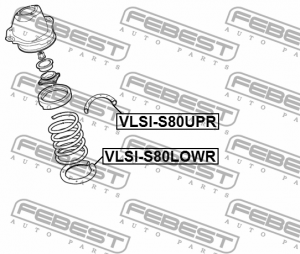 Проставка пружины VOLVO XC90 задней FEBEST VLSI-S80UPR FEBEST