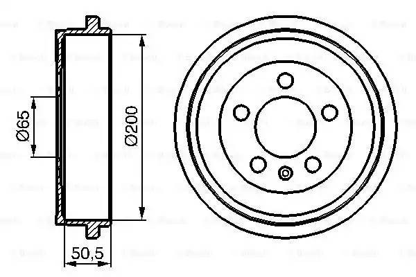 Барабан тормозной VW Polo AUDI A3 SKODA Fabia задний (1шт.) BOSCH 0 986 477 133 BOSCH