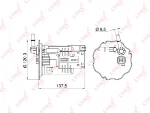 фильтр топливный!\ Mazda MPV 99> LF-967M LYNXAUTO
