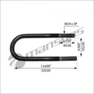 Стремянка рессоры M24*3.0-B10-101/320 HD85 BPW; 300.121 MANSONS
