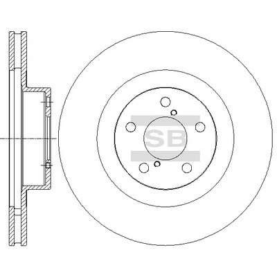 Диск тормозной SUBARU Forester,Impreza,Legacy,Outback передний (1шт.) SANGSIN SD4701 SANGSIN