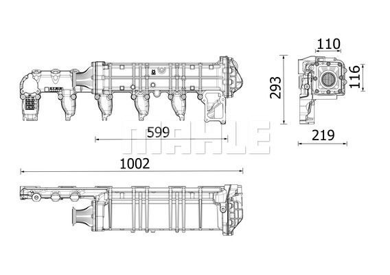ОХЛАДИТЕЛЬ ОТРАБОТАВШИХ ГАЗОВ CE38000P MAHLE KNECHT